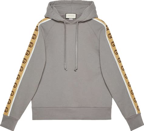 gucci stripe zip up sweatshirt size|Sweatshirt With Web & Gucci Label In Beige.